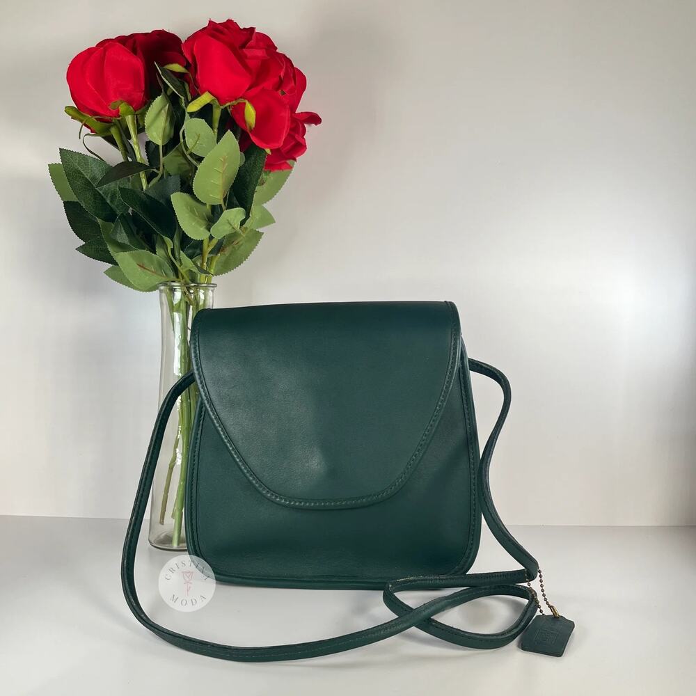 Vintage Coach Lindsay Bag 9888 Bottle Green USA